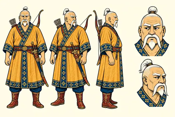 Gorgsar, identity sheet: Old Turkish warrior / captive