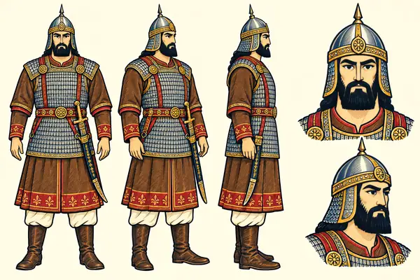 Gostaham, identity sheet: Mature noble (~40–45)