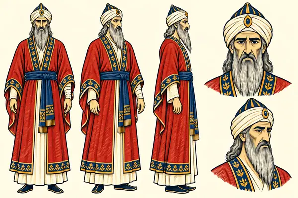 Gudarz, identity sheet: Elder chief (iron-grey)
