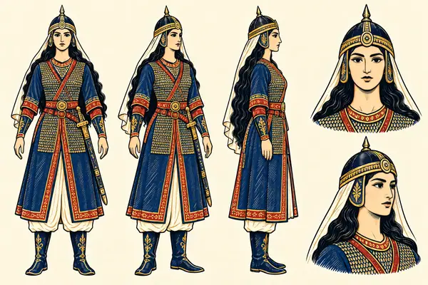 Gurdiyeh, identity sheet: Young adult woman (~25–30)