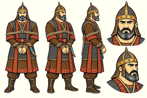 Gurvi Zereh, identity sheet: Older warrior, captive (C3)
