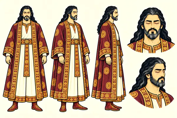 Hormizd (son of Anooshirvan), identity sheet: Blinded, deposed king (~40)