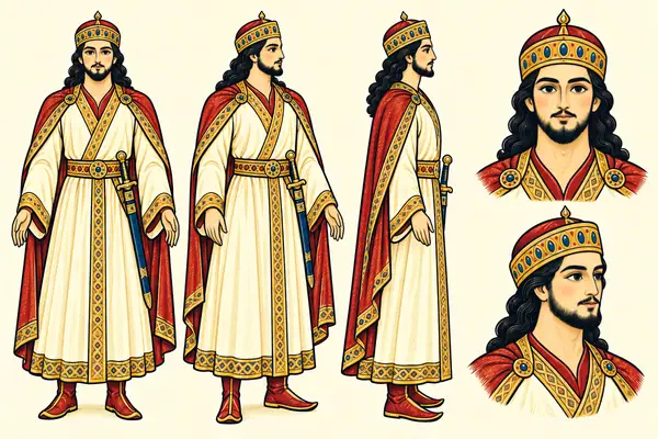 Iraj, identity sheet: Young prince/king
