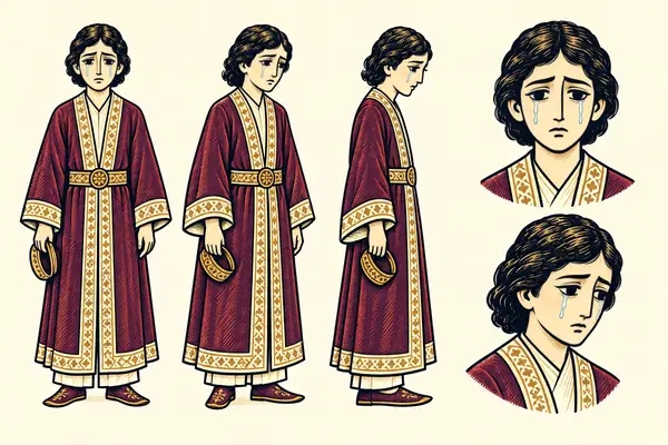 Jamasp (brother of Qobad), identity sheet: Boy-king (~10)