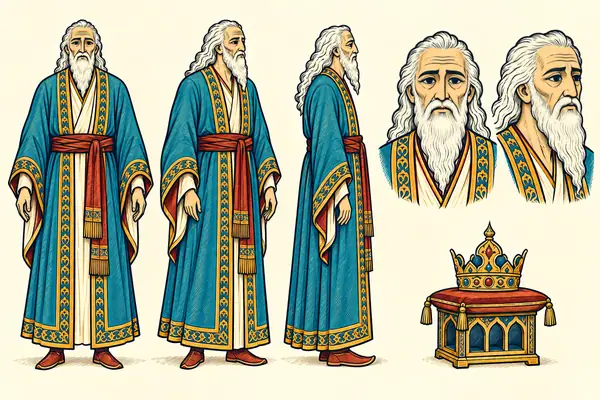 Qobad, identity sheet: Old, dying Shah (~120)