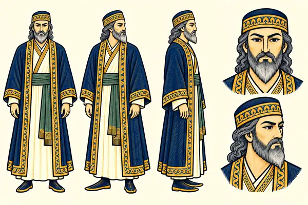 Kharrad Barzin, identity sheet: Old sage (~70)
