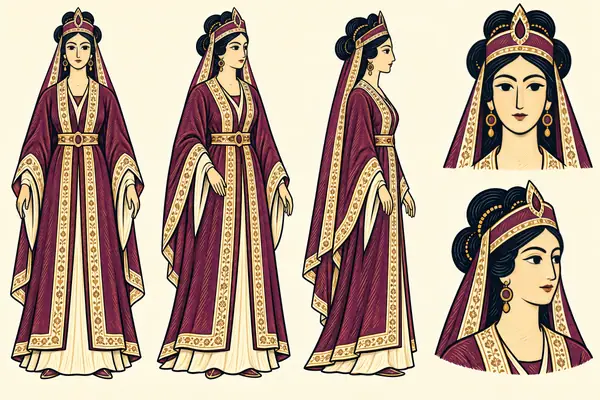 The Khatoon (queen of Chin, E6), identity sheet: Mature woman (~40)