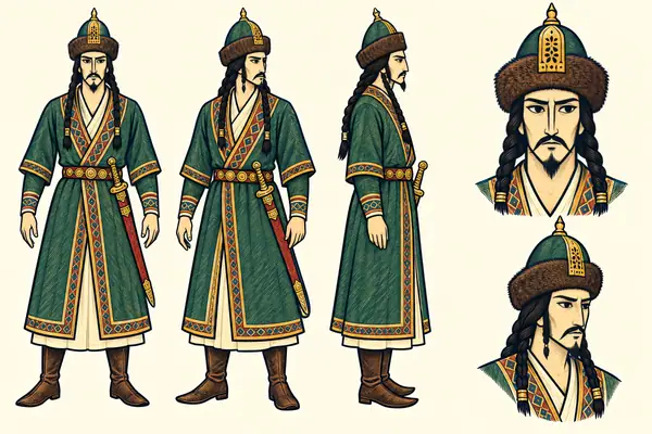 Khoshnavaz, identity sheet: Mature king