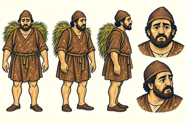 Khosrow the miller, identity sheet: Mature labourer (~40)
