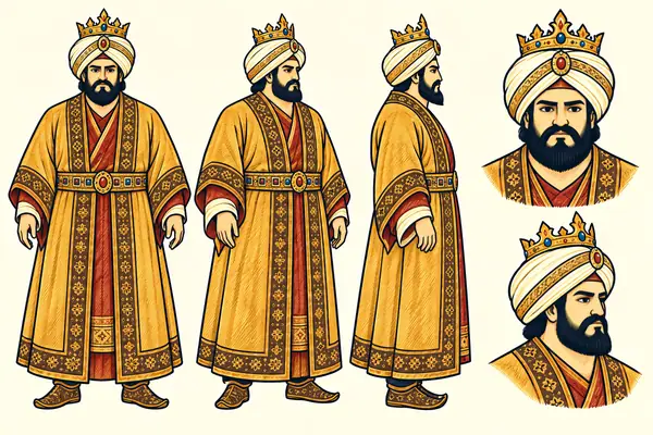 King of Kabul (C9), identity sheet: Mature king