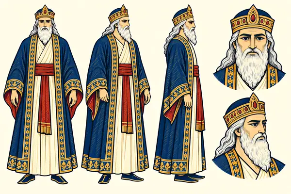 Manuchehr, identity sheet: Old king (120)