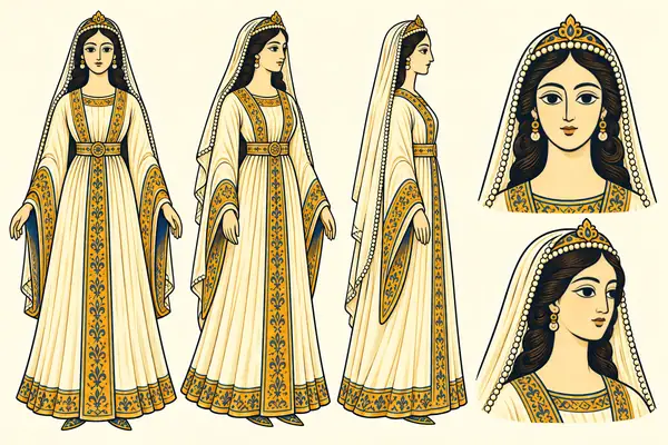 Nahid (of Rum), identity sheet: Young woman / young mother