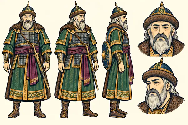 Piran, identity sheet: Mature commander (grey-streaked)