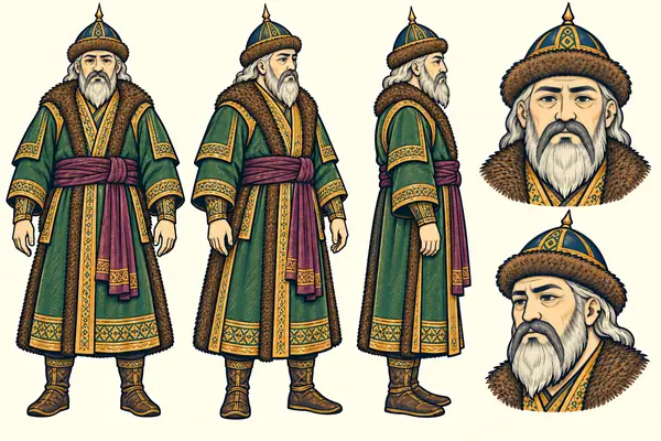 Piran, identity sheet: Old counsellor (grey)