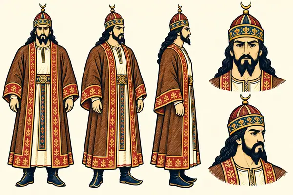 Pirooz (the Shah), identity sheet: Young adult