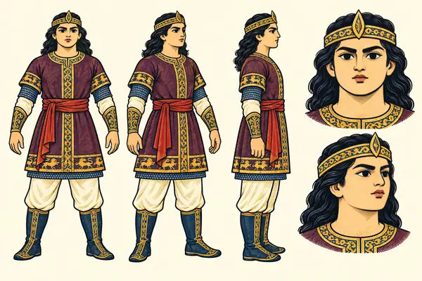 Rostam, identity sheet: Child giant (~8–10)