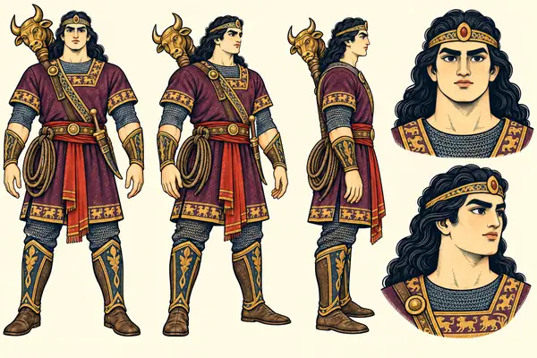 Rostam, identity sheet: Youth giant (~14)
