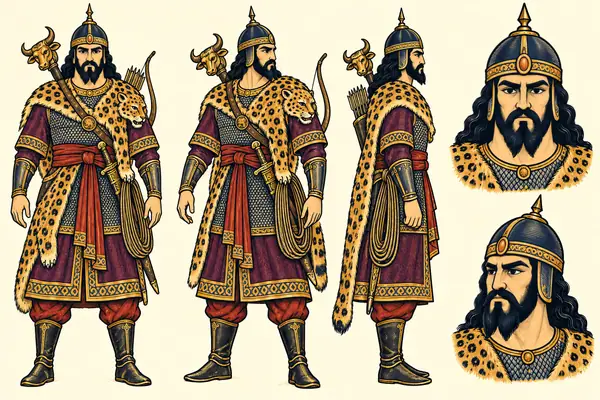 Rostam, identity sheet: Young adult prime
