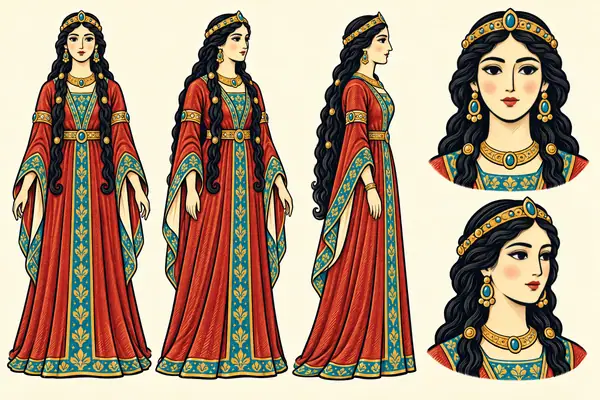 Rudabeh, identity sheet: Young woman