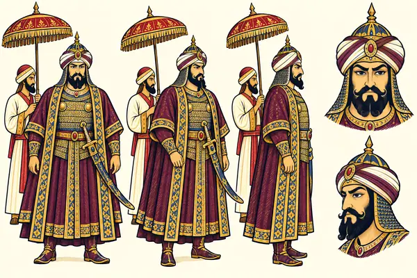 Shangul (king of Hind, Kamus war), identity sheet: Mature king