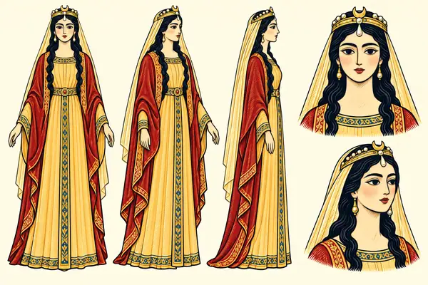 Shirin, identity sheet: Young woman (~20–25)
