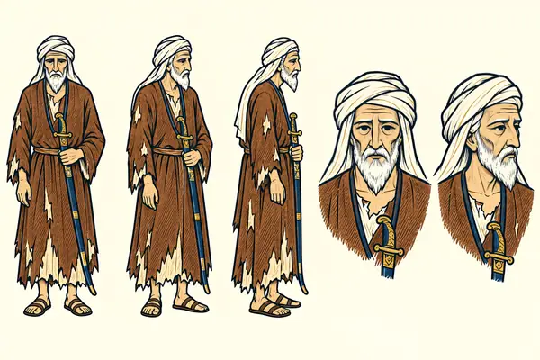 Shobae Moghireh, identity sheet: Old envoy (~70)