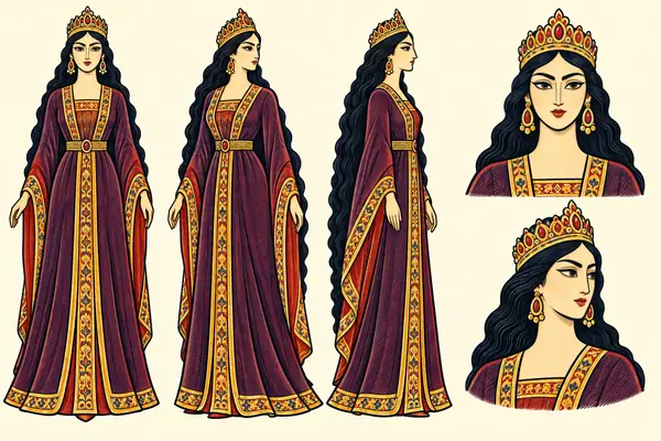 Sudabeh, identity sheet: Bride (young woman)