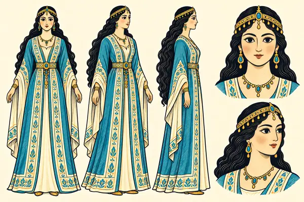 Tahmineh, identity sheet: Young princess