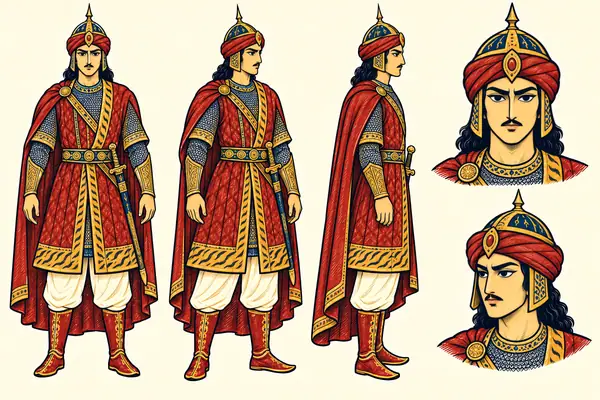 Talkhand, identity sheet: Young adult prince (~20)