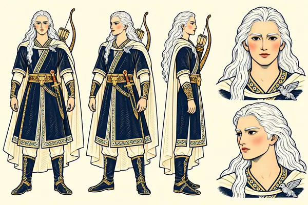 Zal, identity sheet: Young prince