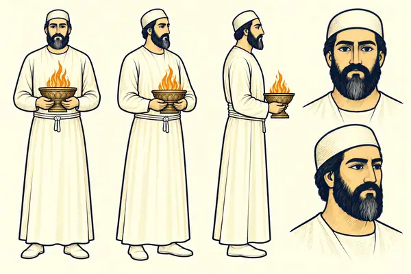 Zardosht, identity sheet: Mature prophet (~45–50)