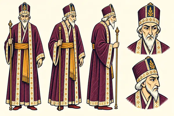 Zarvan, identity sheet: Old chamberlain (~60)