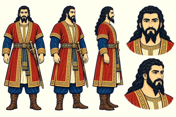 Zavareh, identity sheet: Mature warrior