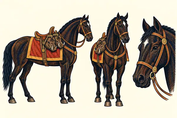 Shabrang, identity sheet: Mature war-horse