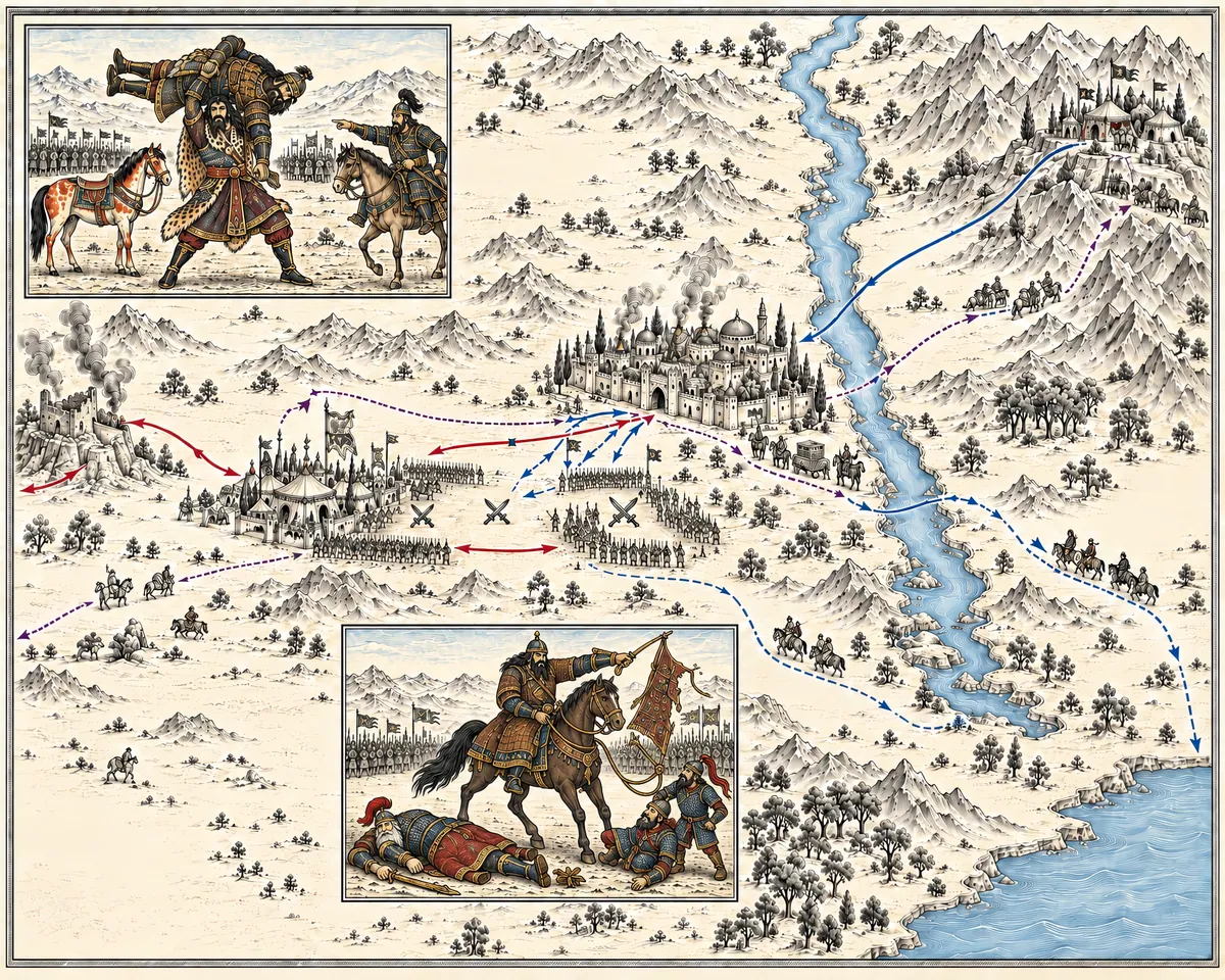 Map: Puladvand and Afrasiab’s Flight