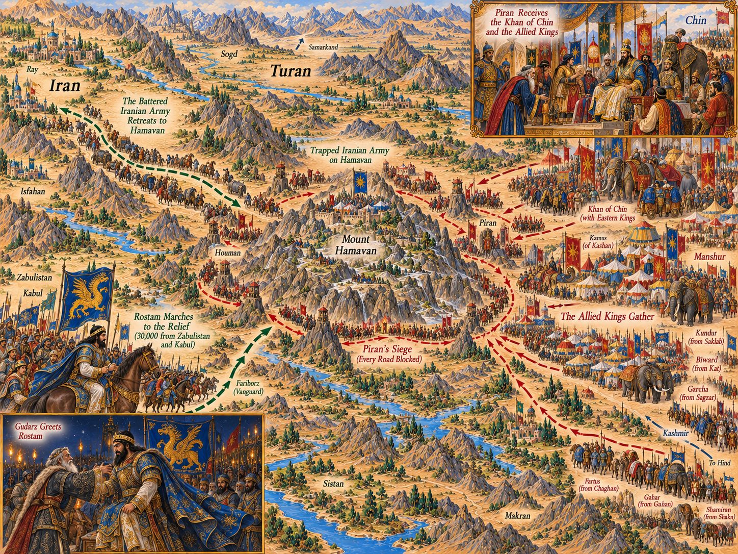 Map: The Siege of Mount Hamavan and the Gathering of the World