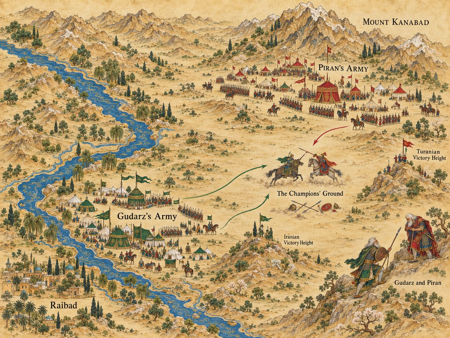 Map: The Battle of the Twelve Rukhs
