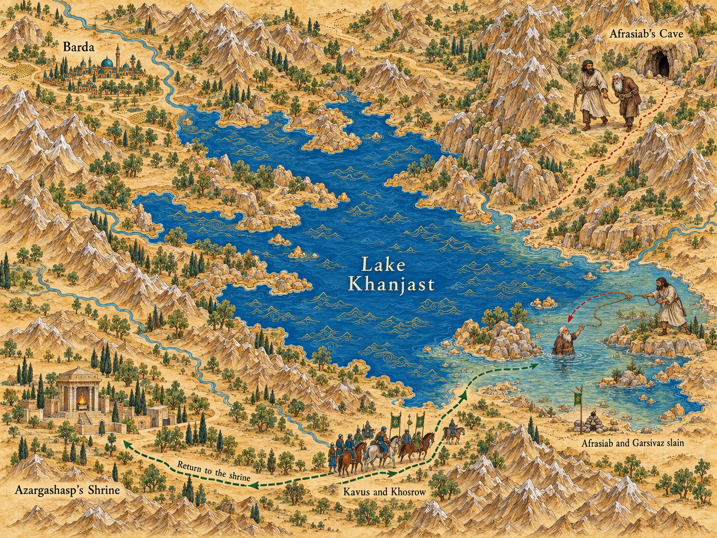 Map: The Capture and Death of Afrasiab