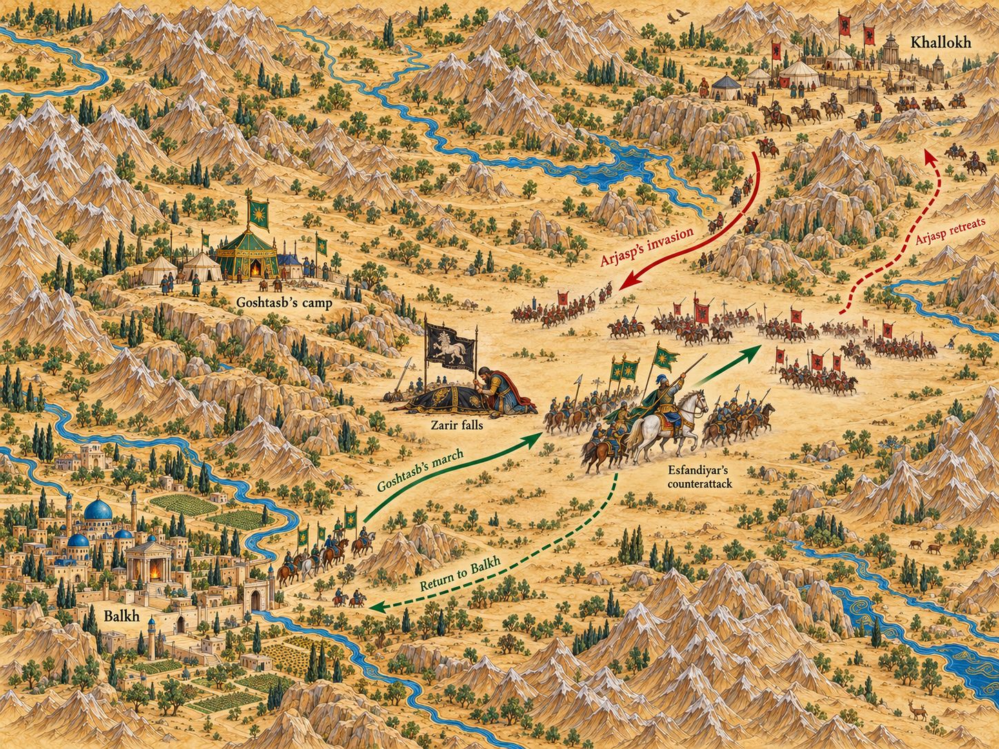 Map: The First War with Arjasp
