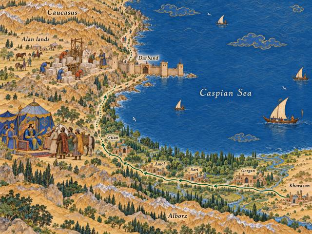 Map: The Gate of Darband: Fortifying the Northern Frontier