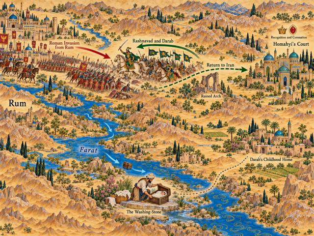 Map: The River-Child Darab and the Roman War