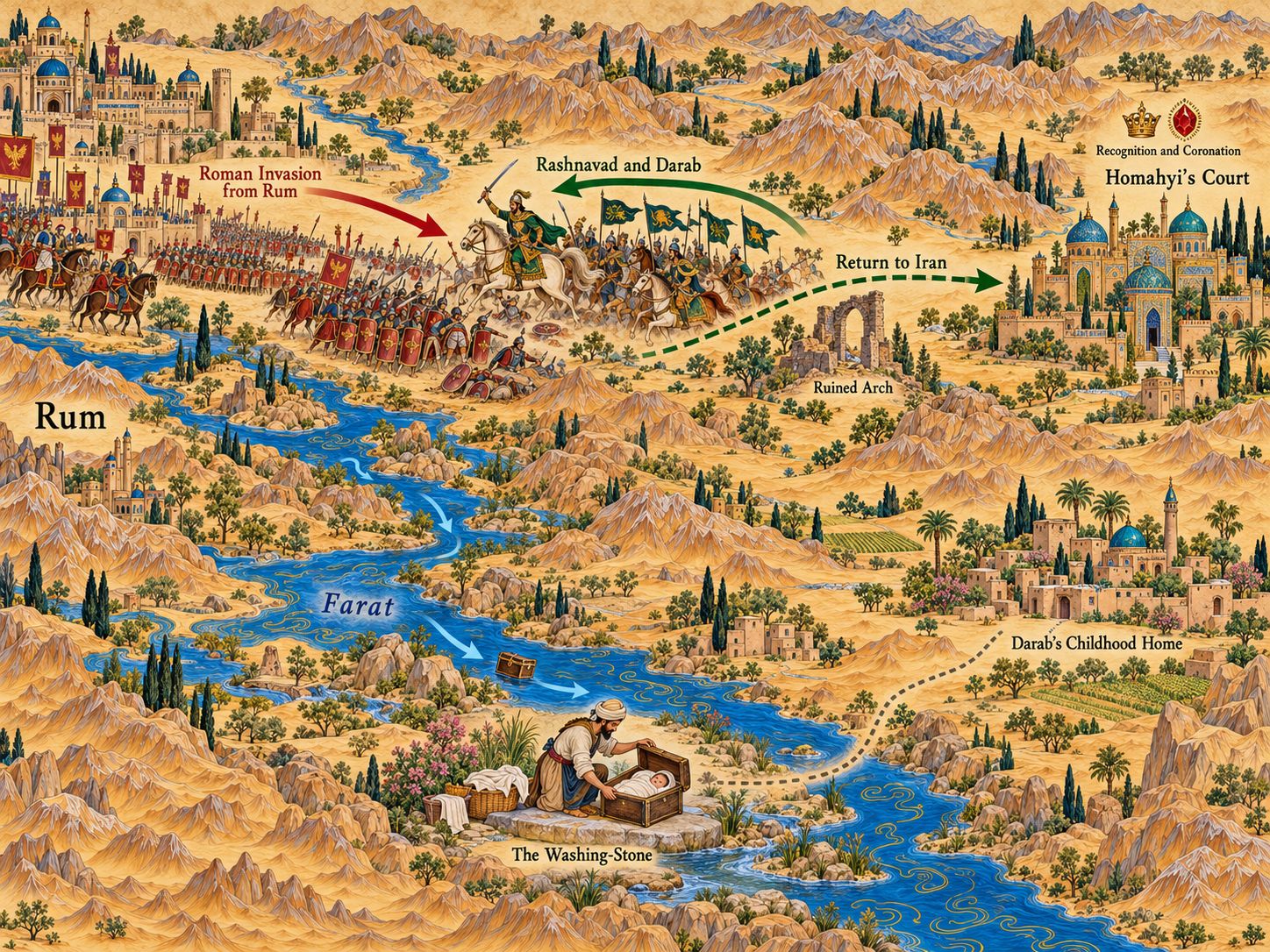 Map: The River-Child Darab and the Roman War