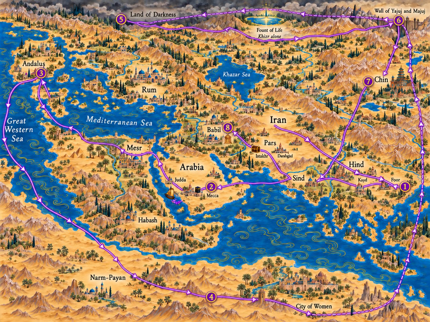 Map: Iskandar's World — The Master Circuit