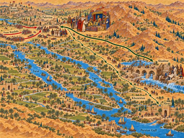Map: Shapur I's War with Rum