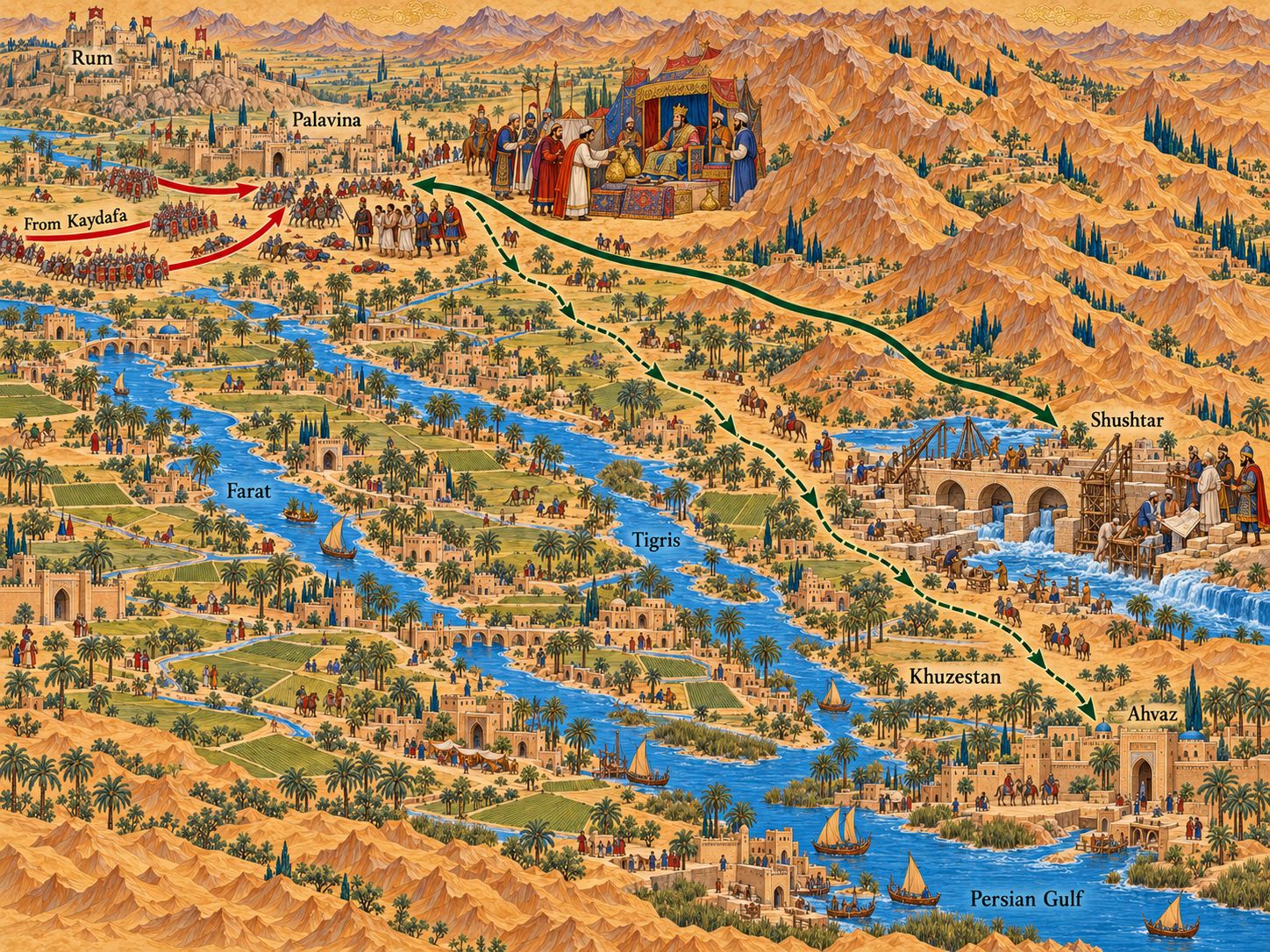 Map: Shapur I's War with Rum