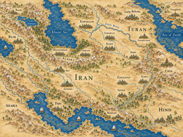 Map: Iran, Turan and the Lands Between