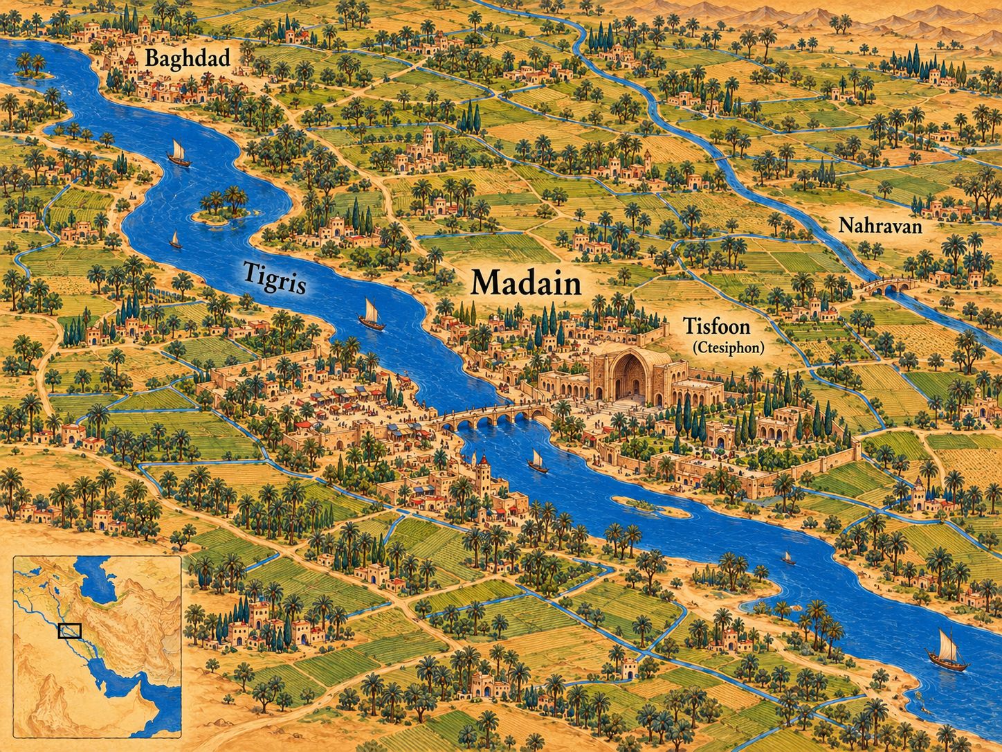 Map: The Heart of the Empire: Ctesiphon and the Cities of the Tigris