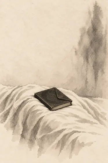 The devil, from The Blind Owl: ink-and-wash drawing