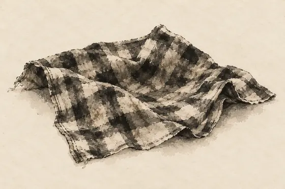 The dirty handkerchief, from The Blind Owl: ink-and-wash drawing