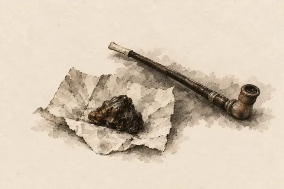 Opium, from The Blind Owl: ink-and-wash drawing